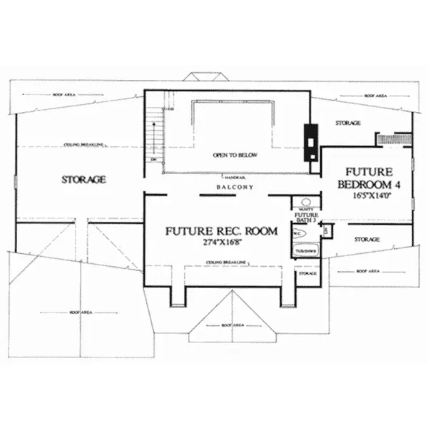 Country House Plan Second Floor - Camden Grove Colonial Home 128D-0036 - Search House Plans and More