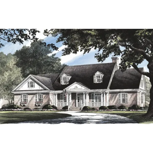 Country House Plan Front of Home - Camden Grove Colonial Home 128D-0036 - Search House Plans and More