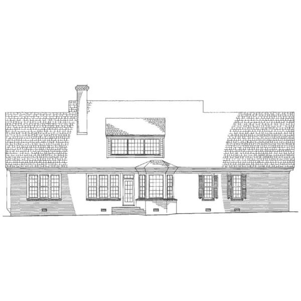 Country House Plan Rear Elevation - Camden Grove Colonial Home 128D-0036 - Search House Plans and More