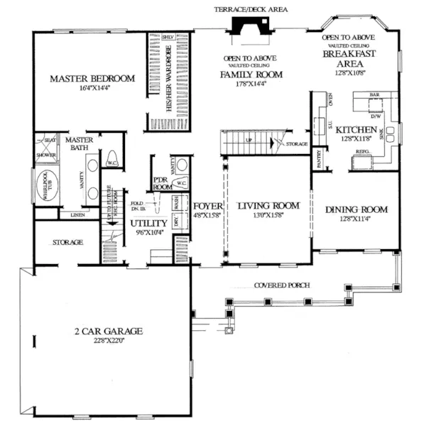 Country House Plan First Floor - Cape May Tide Victorian Home 128D-0041 - Search House Plans and More