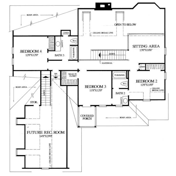 Country House Plan Second Floor - Cape May Tide Victorian Home 128D-0041 - Search House Plans and More