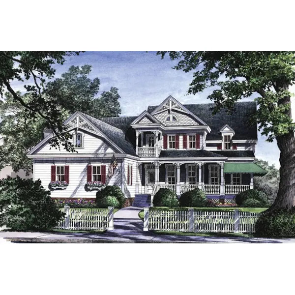 Country House Plan Front of Home - Cape May Tide Victorian Home 128D-0041 - Search House Plans and More