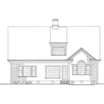 Cape Cod & New England House Plan Rear Elevation - Capeville Country Shingle Home 128D-0042 - Search House Plans and More