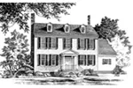 Greek Revival House Plan Front of Home - Capital Colonial Home 128D-0043 - Search House Plans and More