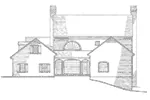 Colonial House Plan Rear Elevation - Capital Colonial Home 128D-0043 - Search House Plans and More