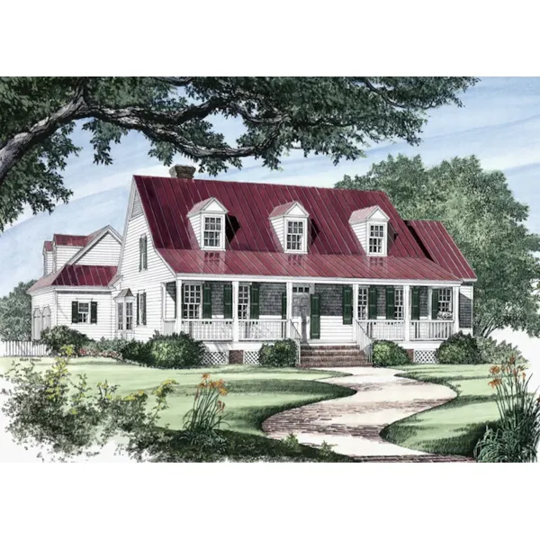 Cape Cod & New England House Plan Front of Home - Carolina Coastal Cottage Home 128D-0046 - Search House Plans and More