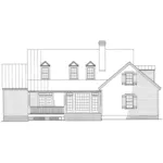 Cape Cod & New England House Plan Rear Elevation - Carolina Coastal Cottage Home 128D-0046 - Search House Plans and More