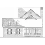 Shingle House Plan Rear Elevation - Cedar Grove Hill Colonial Home 128D-0048 - Search House Plans and More