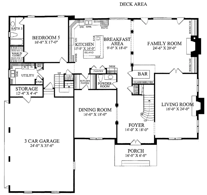 Luxury House Plan First Floor - Chateau Bachen Georgian Home 128D-0050 - Search House Plans and More