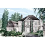 European House Plan Front of Home - Chateau Bachen Georgian Home 128D-0050 - Search House Plans and More