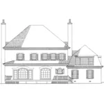 European House Plan Rear Elevation - Chateau Bachen Georgian Home 128D-0050 - Search House Plans and More