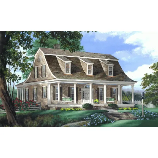 Acadian House Plan Front of Home - Chesnutridge Shingle Home 128D-0051 - Search House Plans and More