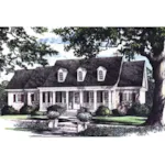 Country House Plan Front Image - Chevy Chase Southern Home 128D-0052 - Search House Plans and More