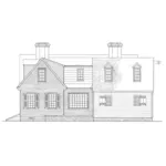 Cape Cod & New England House Plan Rear Elevation - Colonial Virginia Cottage Home 128D-0055 - Search House Plans and More