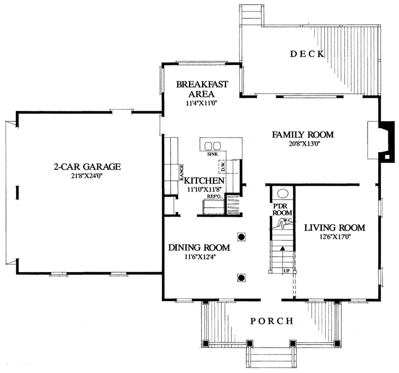 Traditional House Plan First Floor - Cumberland Hill Georgian Home 128D-0059 - Search House Plans and More