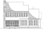 Colonial House Plan Rear Elevation - Drum Bay Colonial Home 128D-0062 - Search House Plans and More