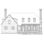 Cape Cod & New England House Plan Rear Elevation - Century House Colonial Cottage 128D-0066 - Search House Plans and More