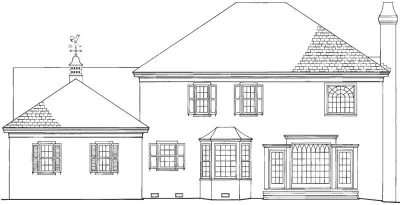 Luxury House Plan Rear Elevation - Evangeline Plantation Home 128D-0067 - Search House Plans and More