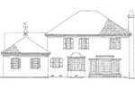 Southern Plantation House Plan Rear Elevation - Evangeline Plantation Home 128D-0067 - Search House Plans and More