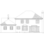 Southern House Plan Rear Elevation - Evangeline Plantation Home 128D-0067 - Search House Plans and More