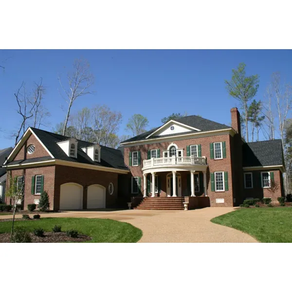 Colonial House Plan Front of Home - Evergreen Manor Georgian Home 128D-0068 - Search House Plans and More