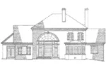 Georgian House Plan Rear Elevation - Evergreen Manor Georgian Home 128D-0068 - Search House Plans and More