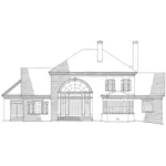 Colonial House Plan Rear Elevation - Evergreen Manor Georgian Home 128D-0068 - Search House Plans and More