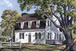 Saltbox House Plan Front Image - Ewing House Cape Cod Cottage 128D-0069 - Search House Plans and More
