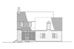 Saltbox House Plan Rear Elevation - Ewing House Cape Cod Cottage 128D-0069 - Search House Plans and More