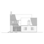 Early American House Plan Rear Elevation - Ewing House Cape Cod Cottage 128D-0069 - Search House Plans and More