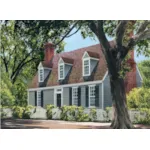 Early American House Plan Front of Home - George Reid House Cottage 128D-0072 - Search House Plans and More