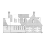 Ranch House Plan Rear Elevation - Greenhow Cape Cod Style Home 128D-0073 - Search House Plans and More