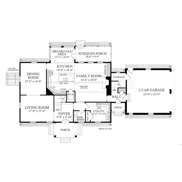 Traditional House Plan First Floor - Grissel Hay Colonial Home 128D-0074 - Search House Plans and More