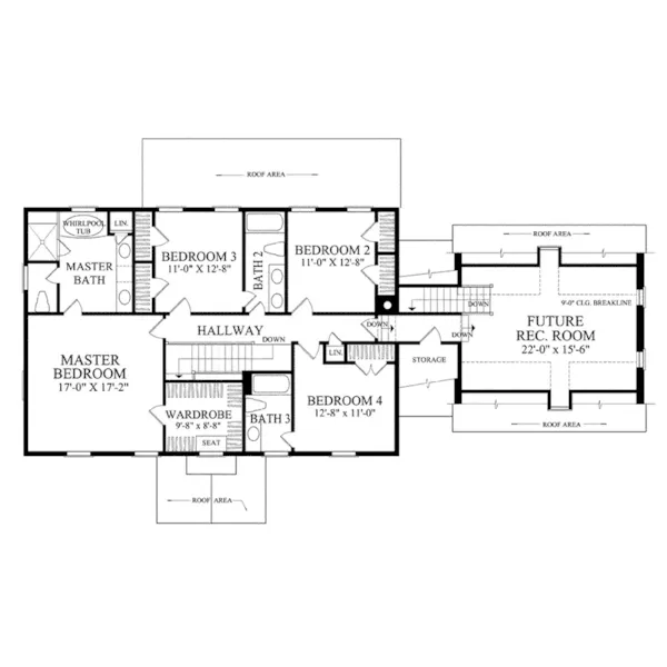 Traditional House Plan Second Floor - Grissel Hay Colonial Home 128D-0074 - Search House Plans and More