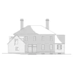 Colonial House Plan Rear Elevation - George Wythe Colonial Home 128D-0076 - Search House Plans and More