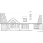 Colonial House Plan Rear Elevation - Hearth Stone Country Home 128D-0080 - Search House Plans and More