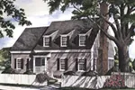 Saltbox House Plan Front of Home - Hollyhock Cottage Country Home 128D-0081 - Search House Plans and More