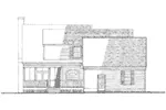 Saltbox House Plan Rear Elevation - Hollyhock Cottage Country Home 128D-0081 - Search House Plans and More