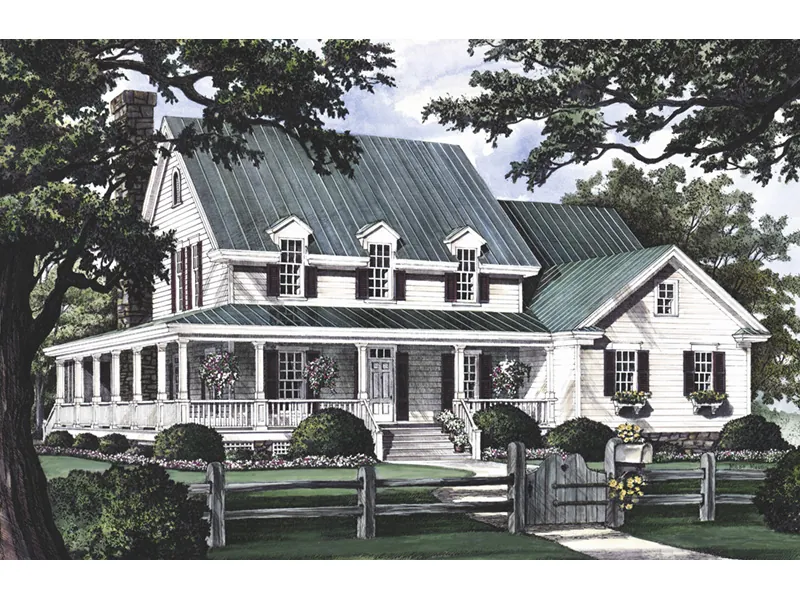 Country House Plan Front Image - Homestead Farm Southern Home 128D-0083 - Search House Plans and More