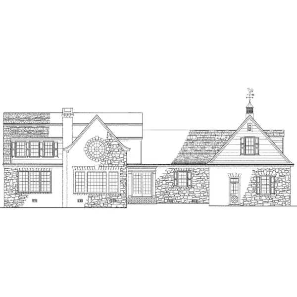 Southern House Plan Rear Elevation - Hudson Valleview Country Home 128D-0085 - Search House Plans and More