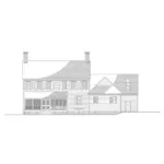 Colonial House Plan Rear Elevation - James House Colonial Home 128D-0086 - Search House Plans and More