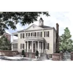 Georgian House Plan Front Image - Josiah House Colonial Home 128D-0087 - Search House Plans and More