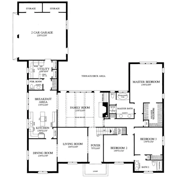 Country French House Plan First Floor - Lafayette Chateau Luxury Home 128D-0089 - Shop House Plans and More