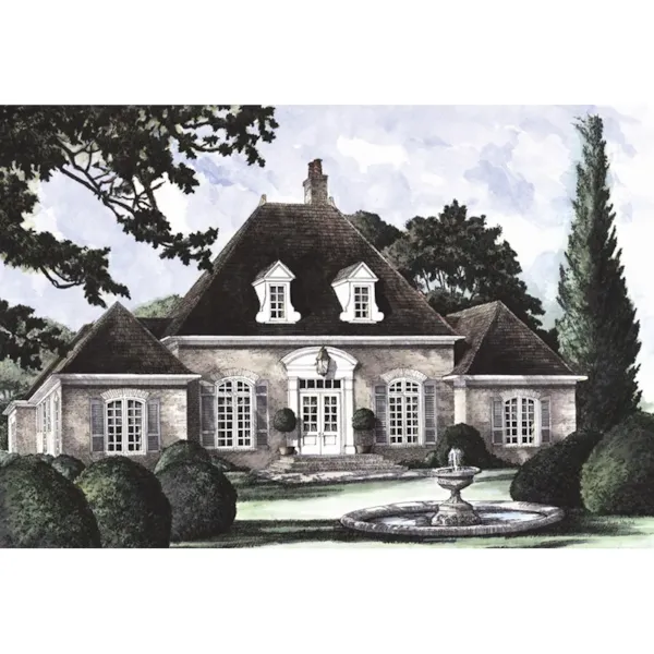 Country French House Plan Front Image - Lafayette Chateau Luxury Home 128D-0089 - Shop House Plans and More