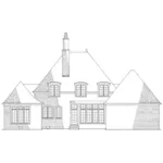 Country French House Plan Rear Elevation - Lafayette Chateau Luxury Home 128D-0089 - Shop House Plans and More