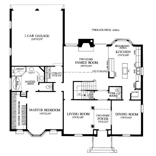 Traditional House Plan First Floor - 128D-0090 - Shop House Plans and More