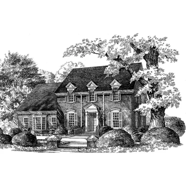 Traditional House Plan Front Image of House - 128D-0090 - Shop House Plans and More