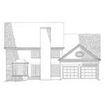 Traditional House Plan Rear Elevation - 128D-0090 - Shop House Plans and More