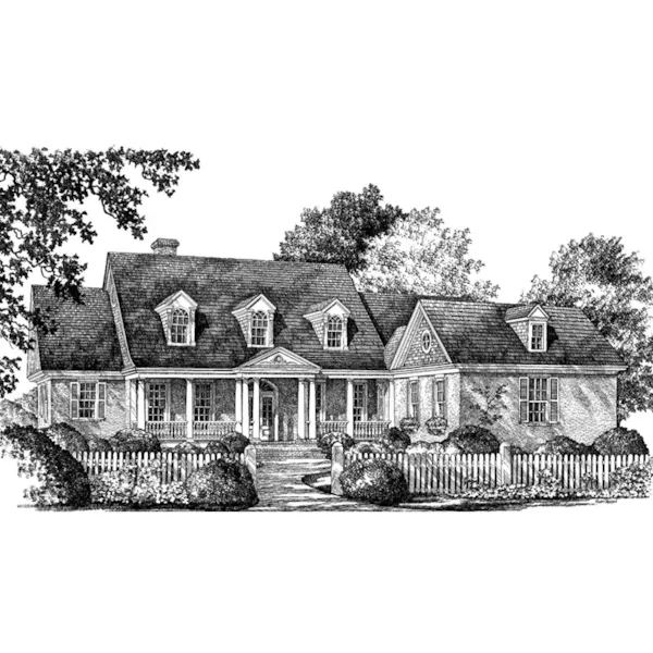 Southern House Plan Front Image of House - Lexington Row Country Home 128D-0093 - Shop House Plans and More