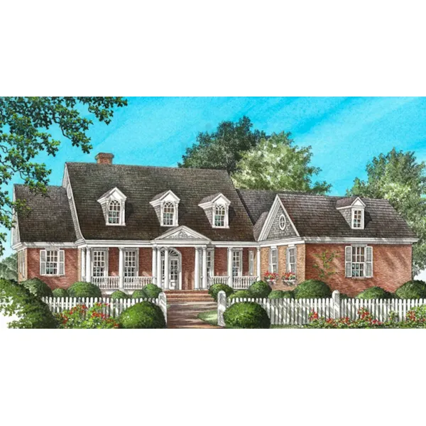 Southern House Plan Front of Home - Lexington Row Country Home 128D-0093 - Shop House Plans and More